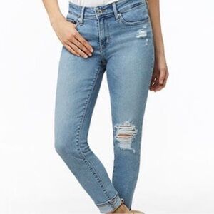 Women’s Levi’s 711 Skinny Distressed Light Blue Jeans
